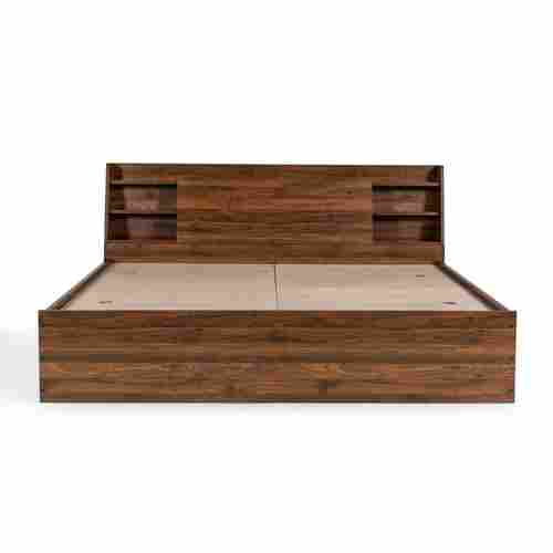 6x4x1.5 Feet Rectangular Polished Termite Resistant Oak Wooden Double Bed