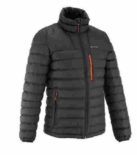 Double Pocket Full Sleeve Plain Polyester Modern Winter Jacket For Mens