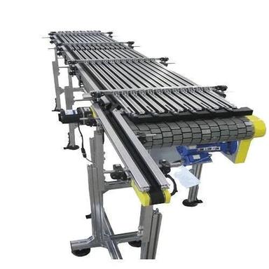 Silver Stainless Steel Body Fire Resistant Live Powered Accumulation Conveyor