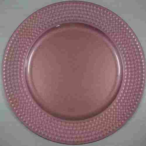 Round Rose Gold Plated Iron Charger Plate For Wedding, Restaurant, Hotel, Home And Table Decoration