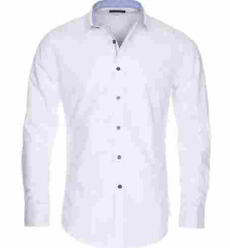 Full Sleeve Button Down Collar Plain Formal Cotton Shirts For Men