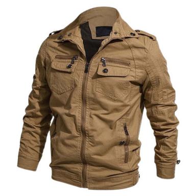 Warm Polyester Filling Twill Cotton Cargo Jacket With Four Pockets Age Group: 18 To 45