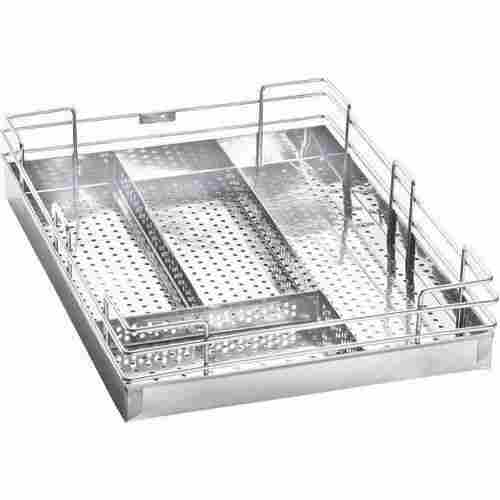 Polished Finish Stainless Steel Modular Kitchen Basket