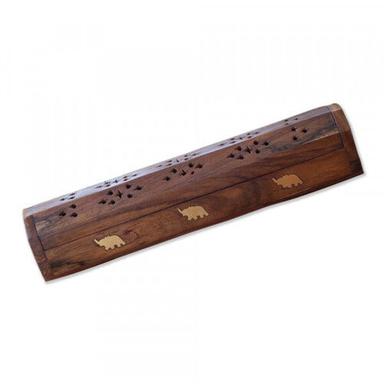Brown Scratch Resistant Eco Friendly Polished Oak Wooden Incense Holder