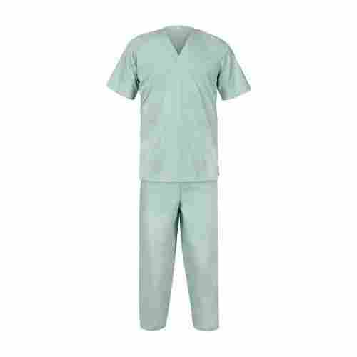 Washable And Breathable Plain Short Sleeves Cotton Scrub Suit