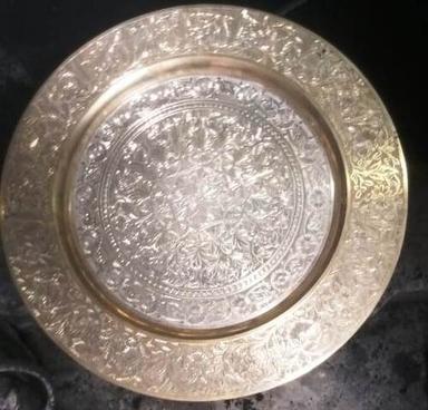 Metal Rabeh Handicraft Brass Charger Plate