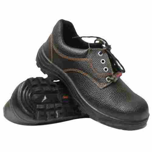 Lace Closure Pvc Sole Leather Safety Shoes For Industrial Purpose