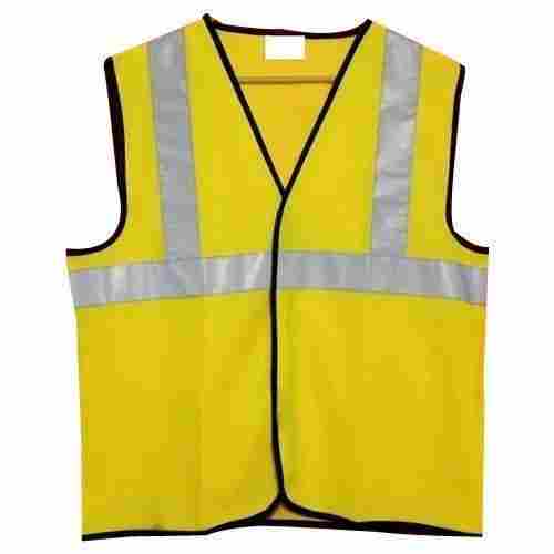 V-Neck Sleeveless Plain Polyester Safety Jacket For Construction Use