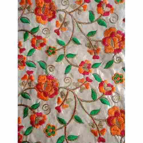 180 Gsm 85 Kg/M3 Density Washable And Quick Dry Embroidered Silk Fabric