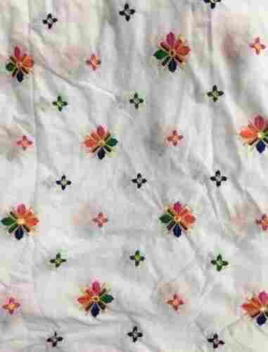 45 Inches Wide Unfadable Skin Friendly Soft Cotton Embroidered Fabric