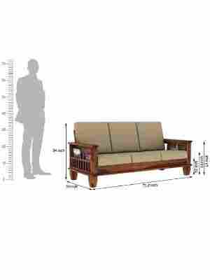 3 Seater Handmade Wooden Sofa Set
