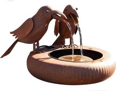 Floor Mounted Switch Controlled Electrical Crow Water Fountain For Decoration 