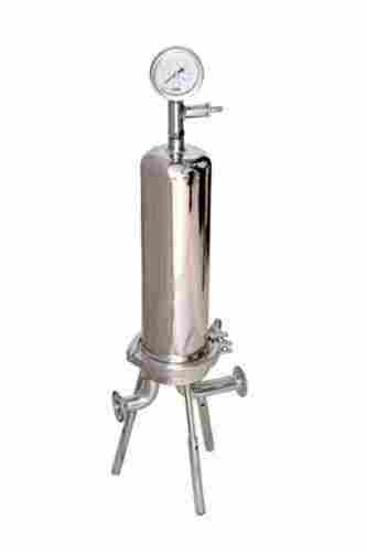 50 Lpm Cylindrical Stainless Steel Cartridge Filter Housing For Industrial Use