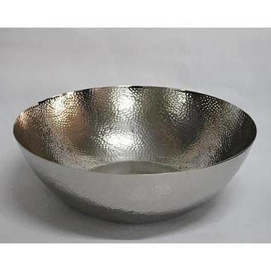 Round Shape And Silver Color Aluminium Bowl