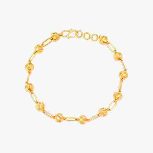 20cm Round 7.400 Grams Anti Allergy Polished Yellow Gold Bracelet