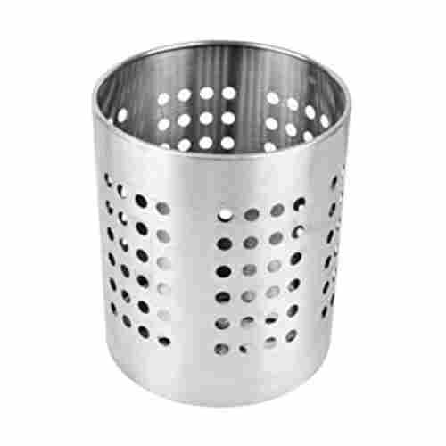 2.3 Mm Thick Cylindrical Stainless Steel Spoon Holder For Kitchen Use