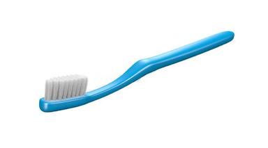 White Soft On Gums Nylon Bristles Easy To Use Plain Plastic Toothbrush
