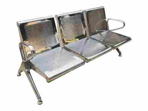 3 Seater Stainless Steel Backrest Waiting Chair For Hospital