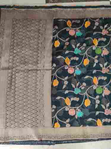 Organza Fabric Banarasi Handloom Silk Saree