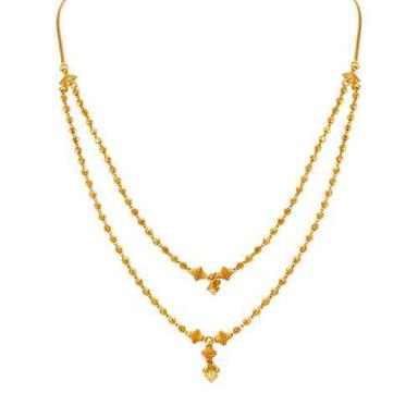Golden 45.72Cm 15.692Grams Party Wear Polished Yellow Gold Chain For Women
