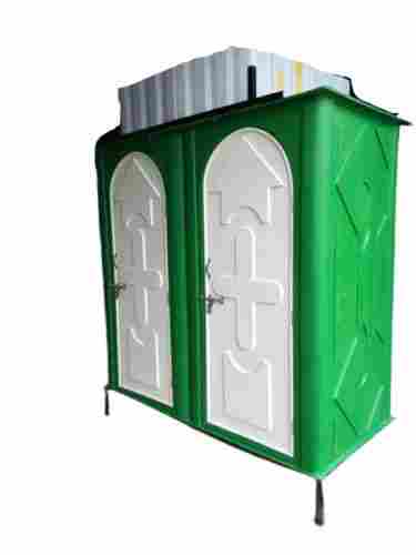 5 mm Thick PVC Panel Roof FRP Portable Toilet With Two Doors