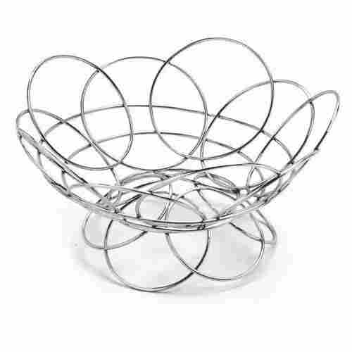 Scratch Resistant Washable Polished Stainless Steel Fruits Basket