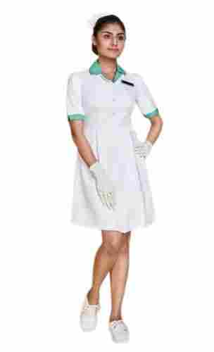 30 Inch Waist Short Sleeves Cotton Hospital Nurse Uniform For Female