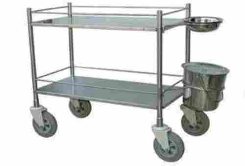 82x60x82 Cm 3 Kilogram Durable Indian Style Stainless Steel Hospital Dressing Trolley 