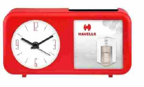  34 X 34 Cm 600 Gram Rectangular Glossy Finish Promotional Table Clocks