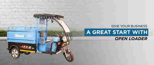 80 Km/Hr Top Speed 250kg Capacity Open Loader Battery Rickshaw