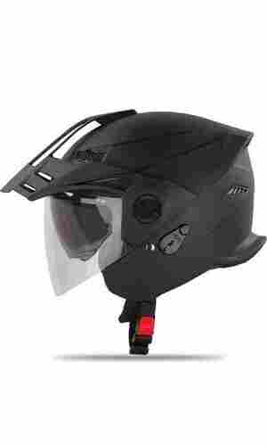 Black Fiberglass Half Helmet For Scooty And Motorcycle