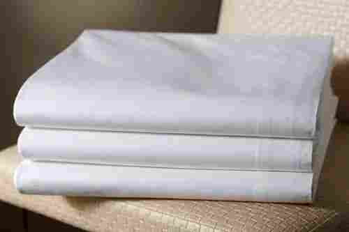 Soft And Comfortable Plain Pattern White Pure Cotton Bed Sheets