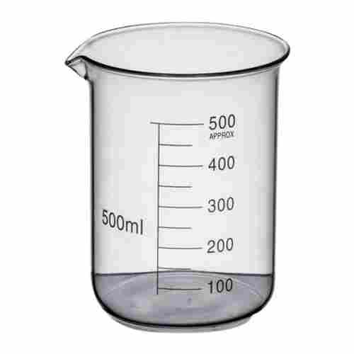 500 Ml Transparent Borosilicate Glass Beaker For Laboratory Use