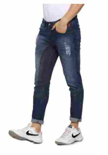 Breathable And Anti-Wrinkle Regular Fit Plain Dyed Mens Denim Jeans