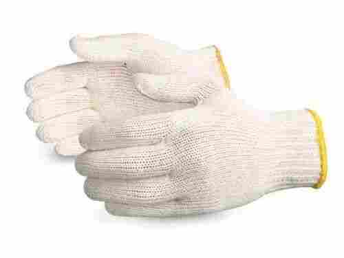 Breathable Plain Full Fingered Cotton Knitted Hand Gloves
