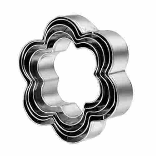 Polished Finished Stainless Steel Flower Shape Cookie Cutter For Bakery Use