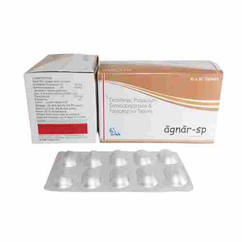Diclofenac Potassium Serratiopeptidase Paracetamol Tablets