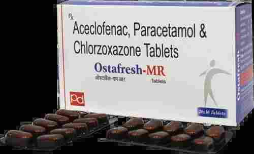 Aceclofenac-100 Mg Paracetamol 325 Mg And Chlorzoxazone 250 Mg Tablets