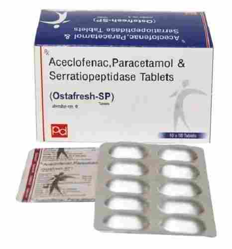 Aceclofenac 100mg Paracetamol 325mg And Serratiopeptidase Tablets