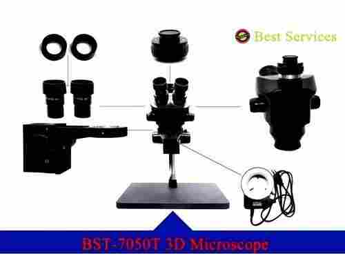 Trinocular Head Type Portable Big Base 3d Microscope