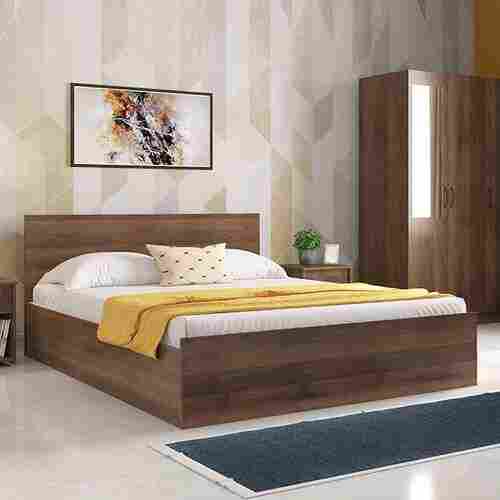 Rectangular Shape Solid Wooden Bedroom Double Bed