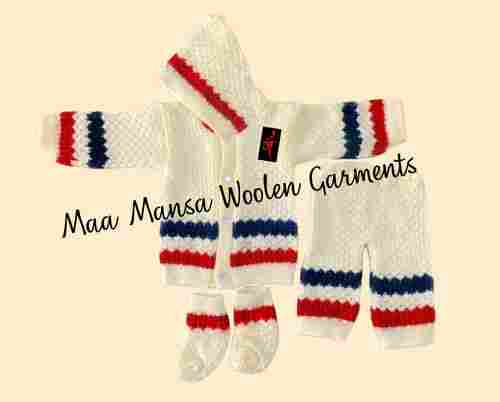 Toddlers Stylish Woolen Baby Suit With Hood And Socks
