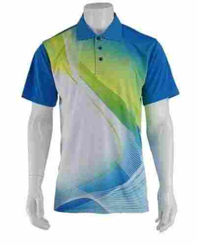 Multi Color Short Sleeves Collar Neck Mens Sports T-Shirts