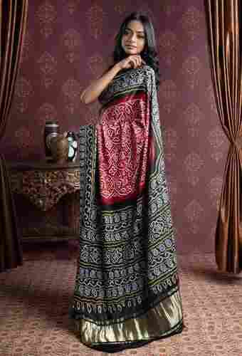 Bandhani Silk Saree For Party And Festival Wear