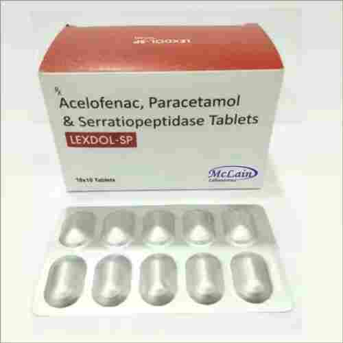 Aceclofenac With Serratiopeptidase Paracetamol Tablets