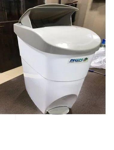 White And Grey Foot Pedal Sanitary Bins