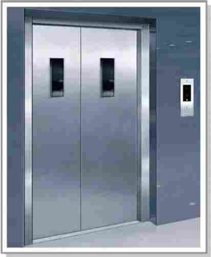 Center Opening Silver Small Vision Panel Stainless Steel Lift Door