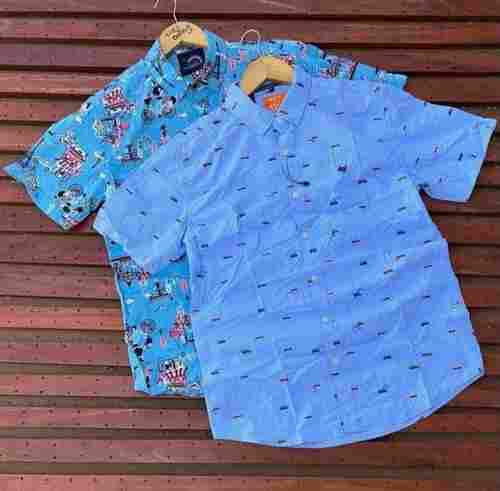 Men Printed Shirt With Short Sleeves For Casual Wear