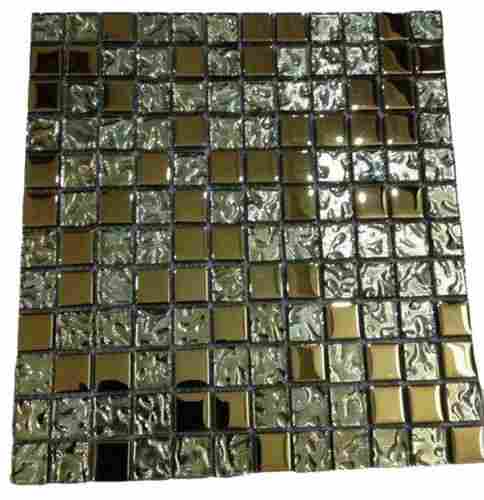 12 Mm Ceramic Golden Glass Highlighter Wall Tiles
