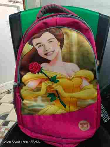 Printed Canvas School Backpack Bag For Girls